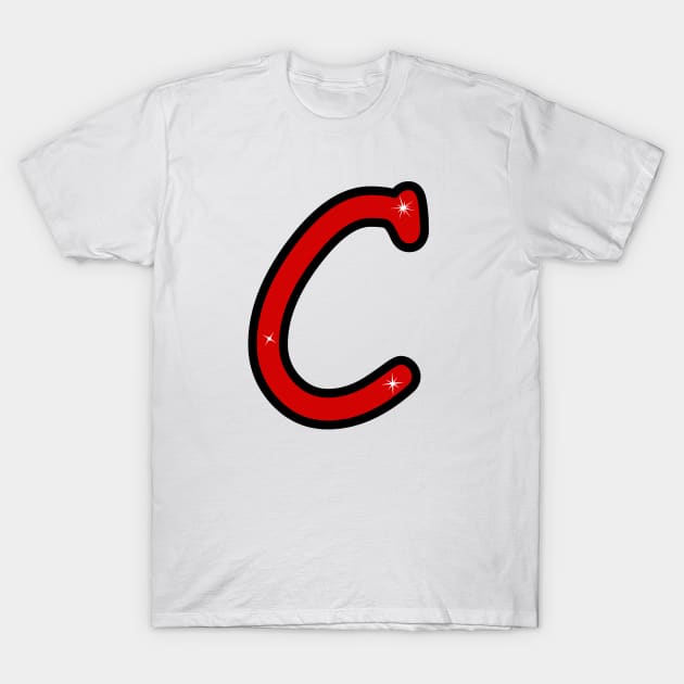 Letter C. Name with letter C. Personalized gift. Abbreviation. Abbreviation. Lettering T-Shirt by grafinya